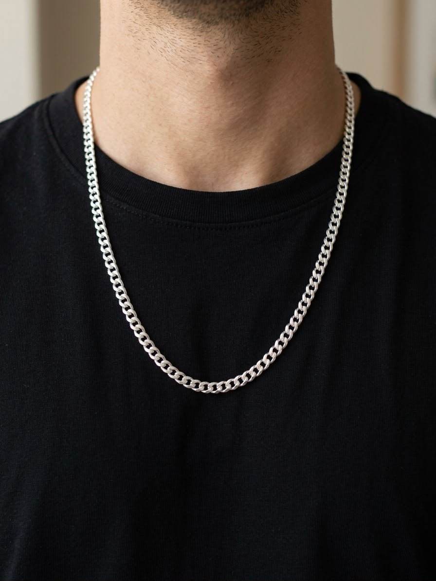 CADENA MASCULINA PLATA 925