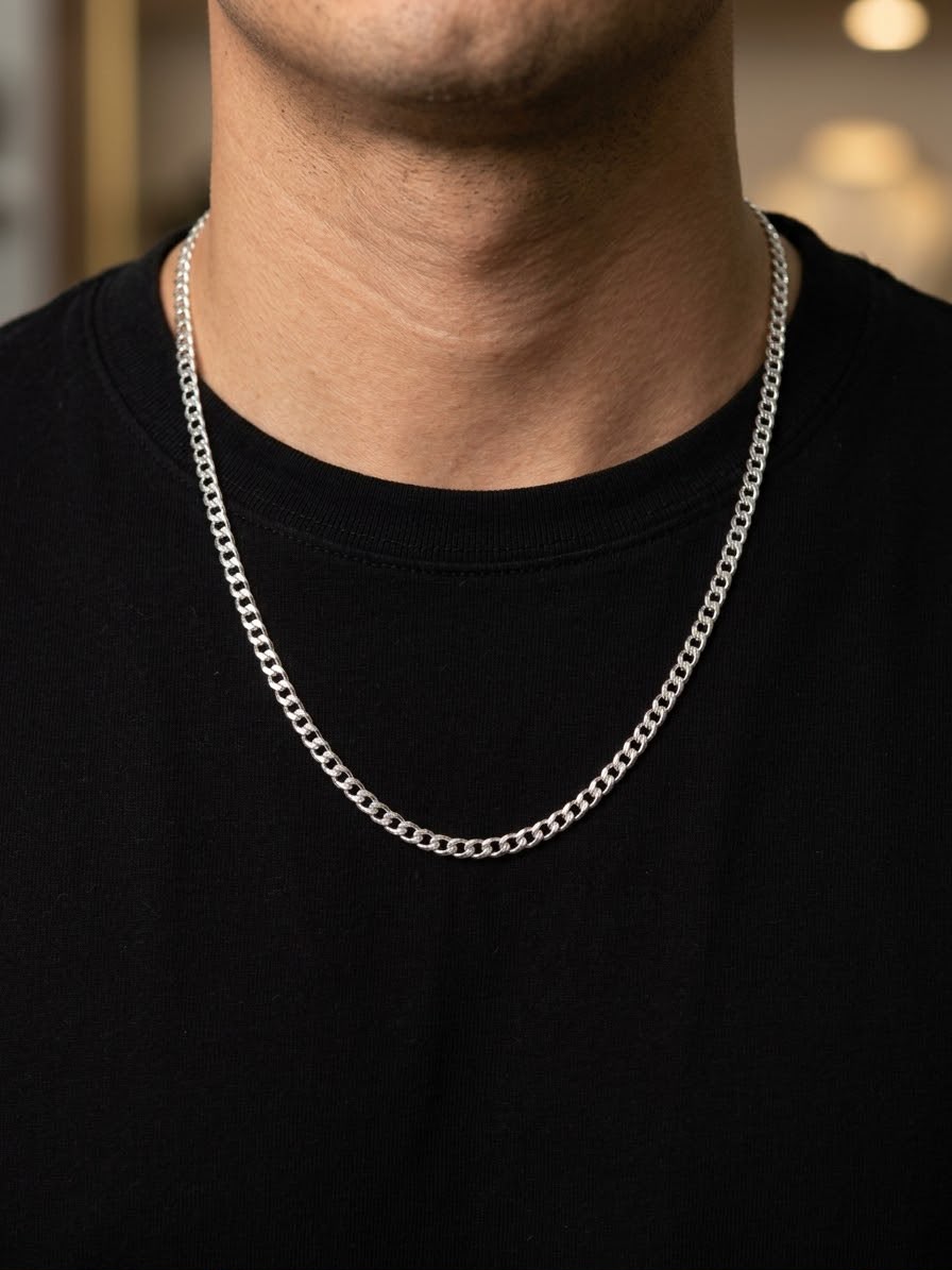 CADENA MASCULINA DE PLATA PANCER