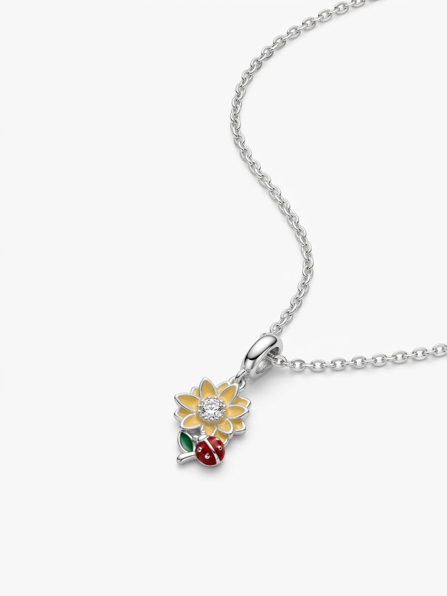 COLLAR DE PLATA DE GIRASOL
