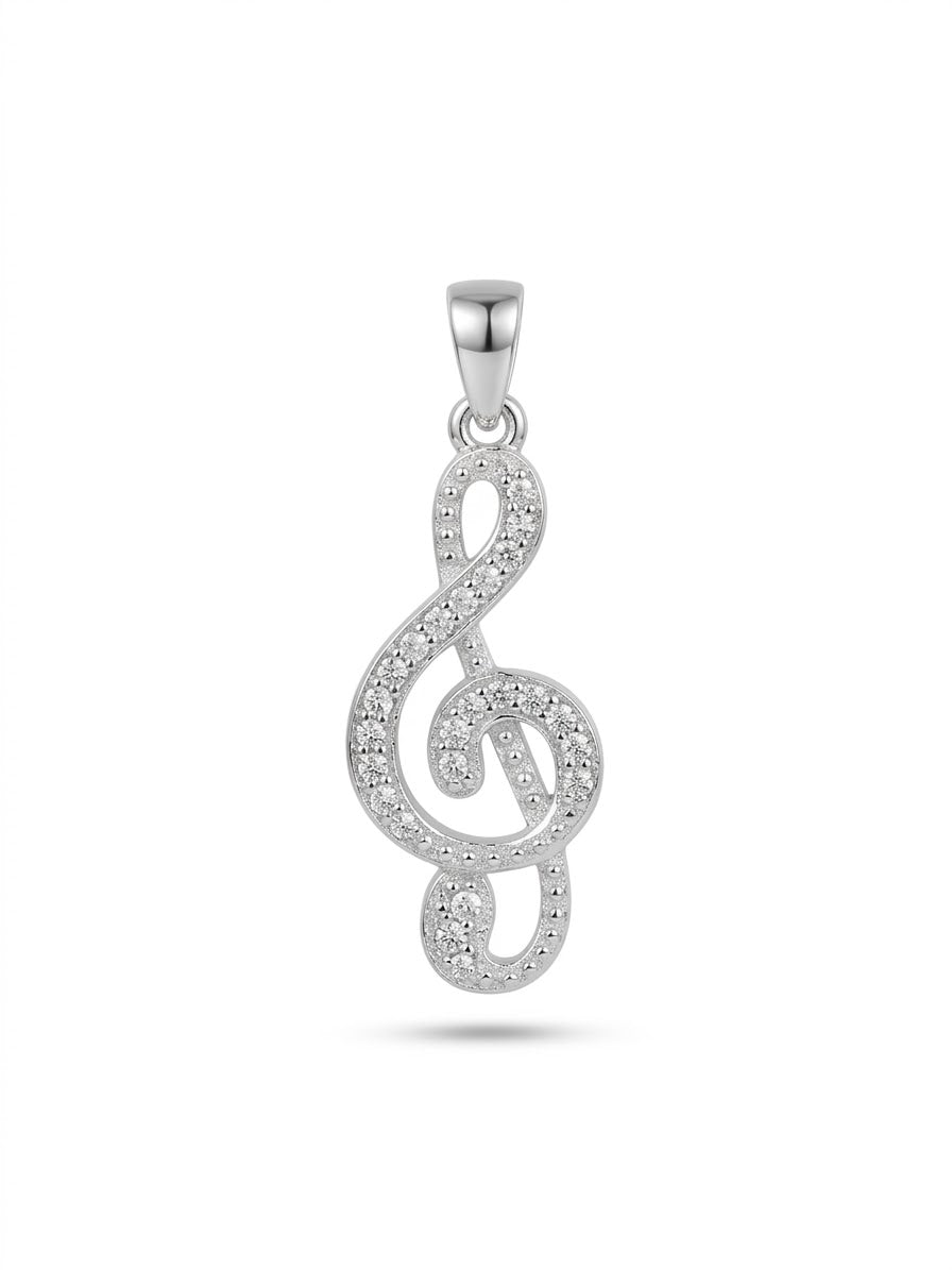 COLLAR DE PLATA NOTA MUSICAL