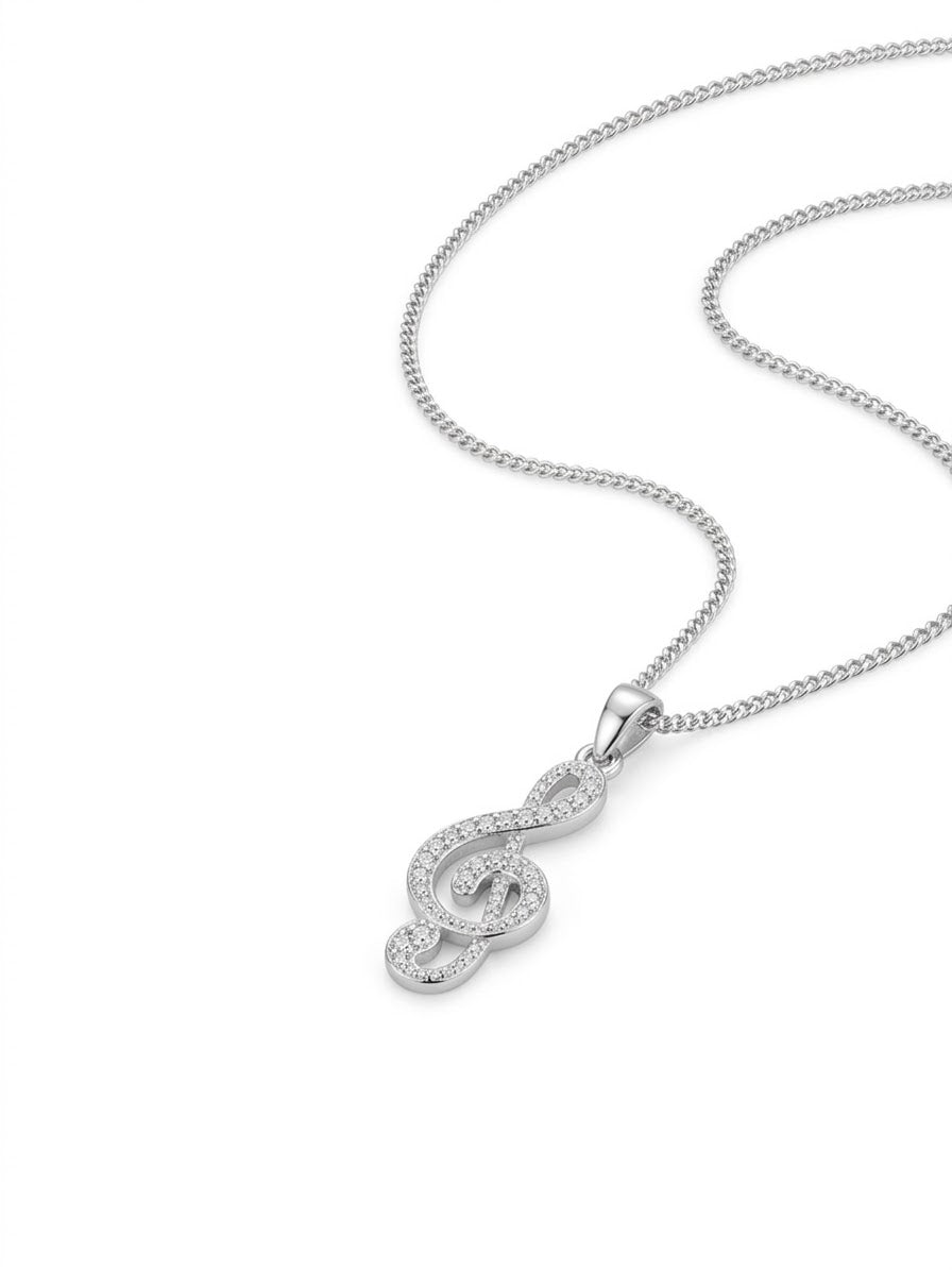 COLLAR DE PLATA NOTA MUSICAL