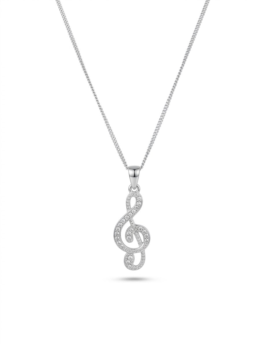 COLLAR DE PLATA NOTA MUSICAL