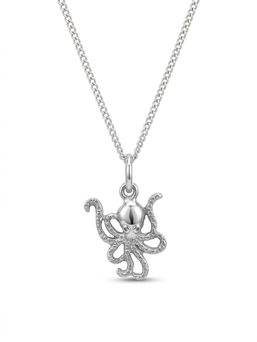 COLLAR DE PLATA PULPO