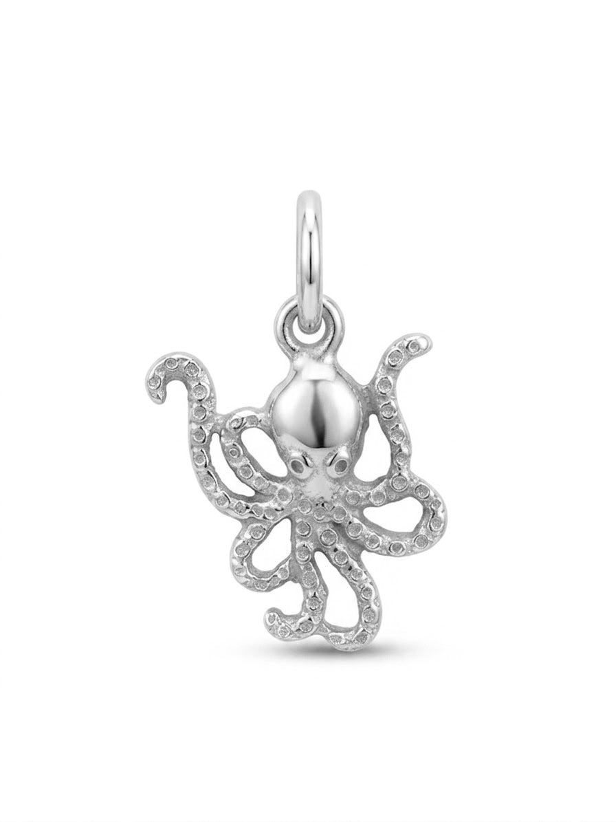 COLLAR DE PLATA PULPO