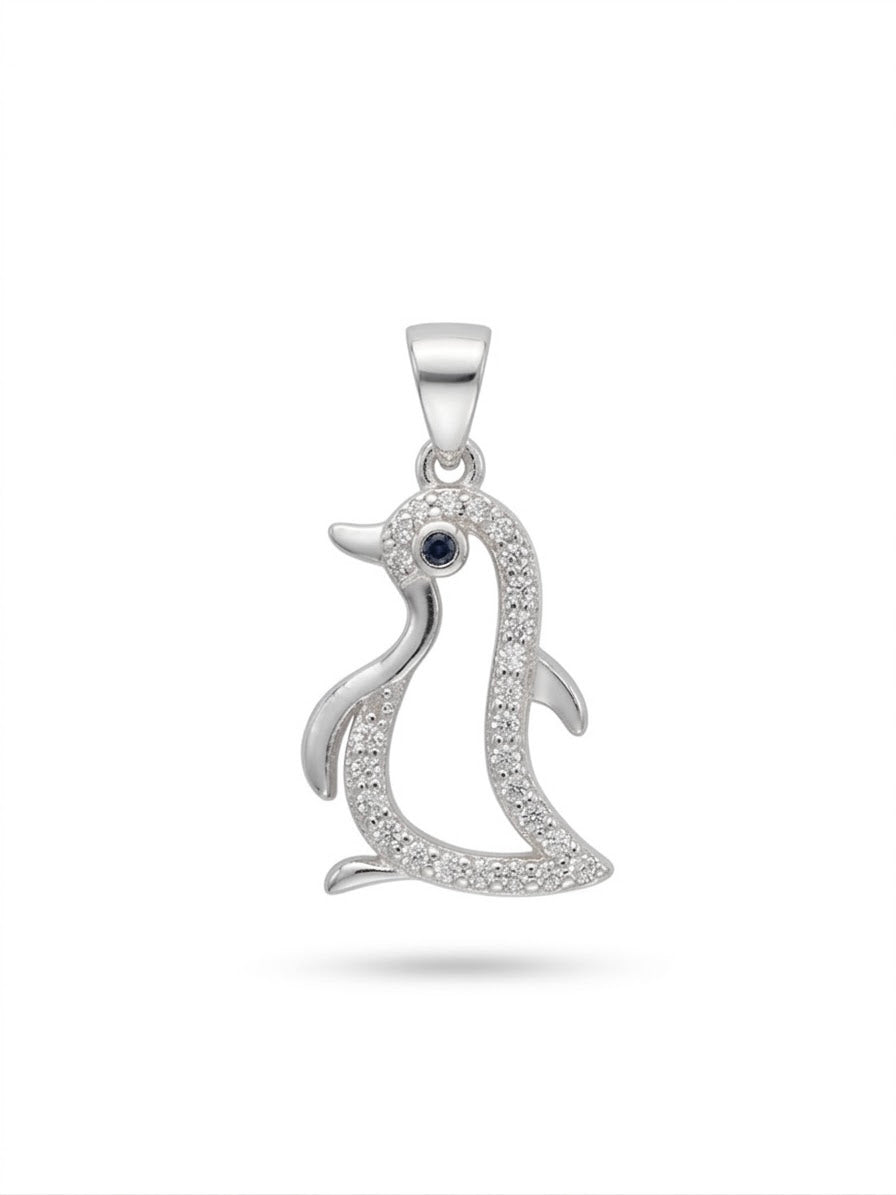 COLLAR DE PLATA DE PINGÜINO