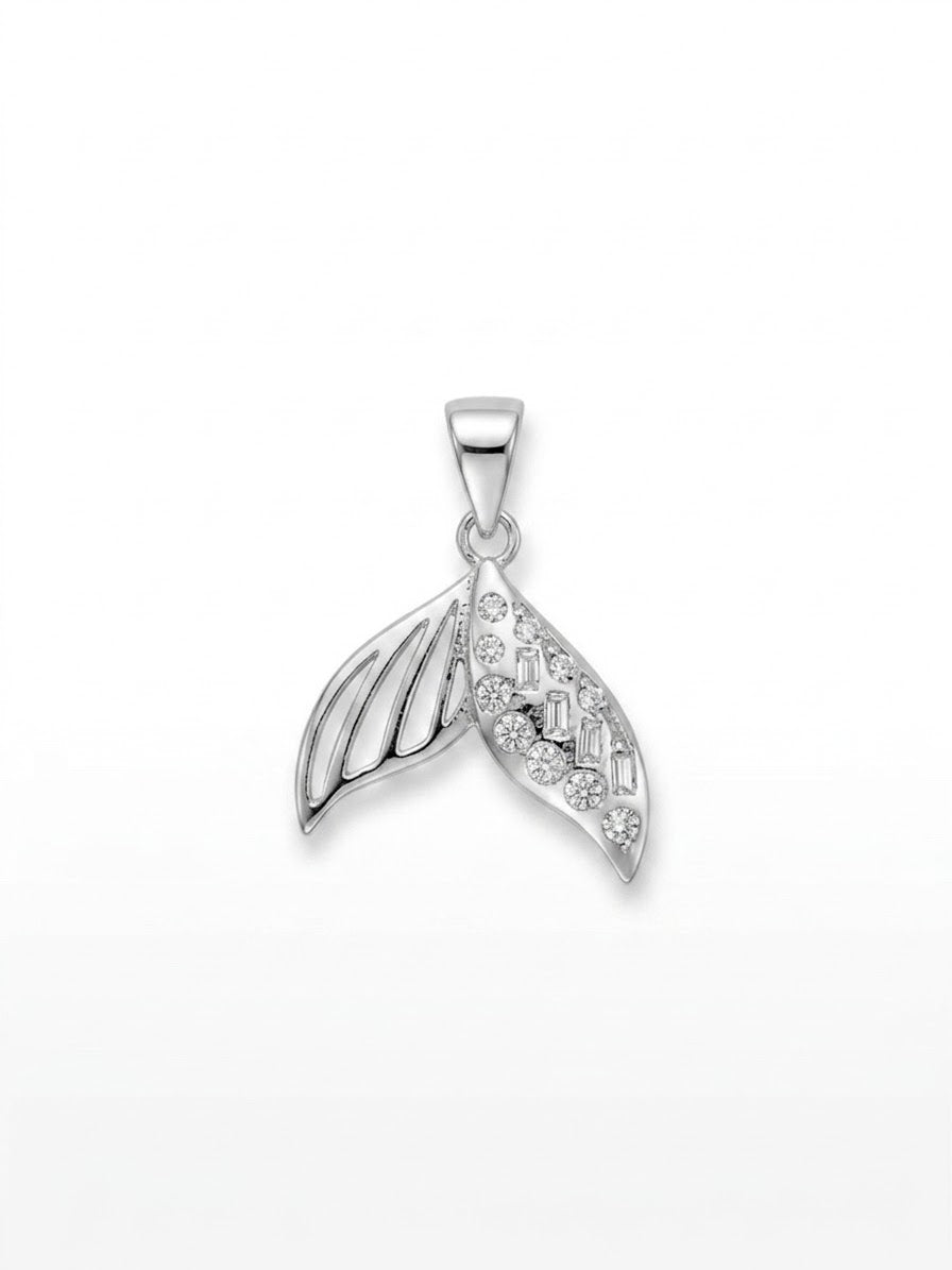 COLLAR DE PLATA DE COLA DE SIRENA