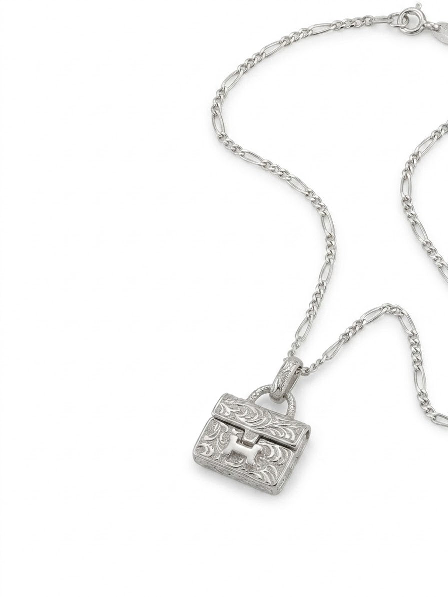 COLLAR DE PLATA DE CARTERA