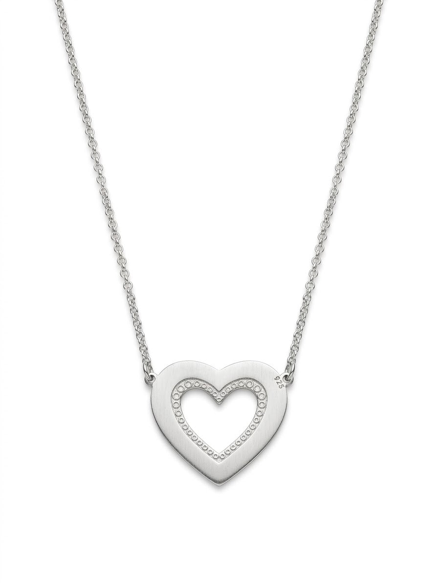 COLLAR DE PLATA DE CORAZÓN