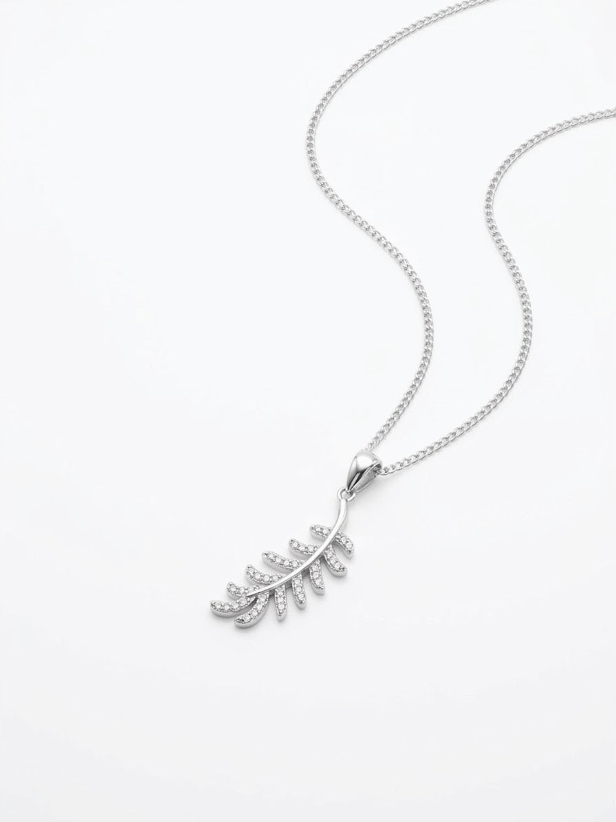 COLLAR DE PLATA HOJA
