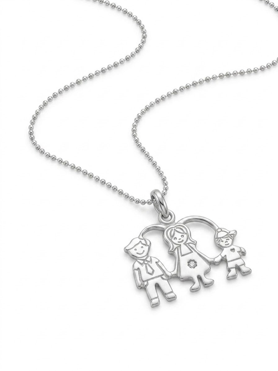 COLLAR DE PLATA FAMILIA