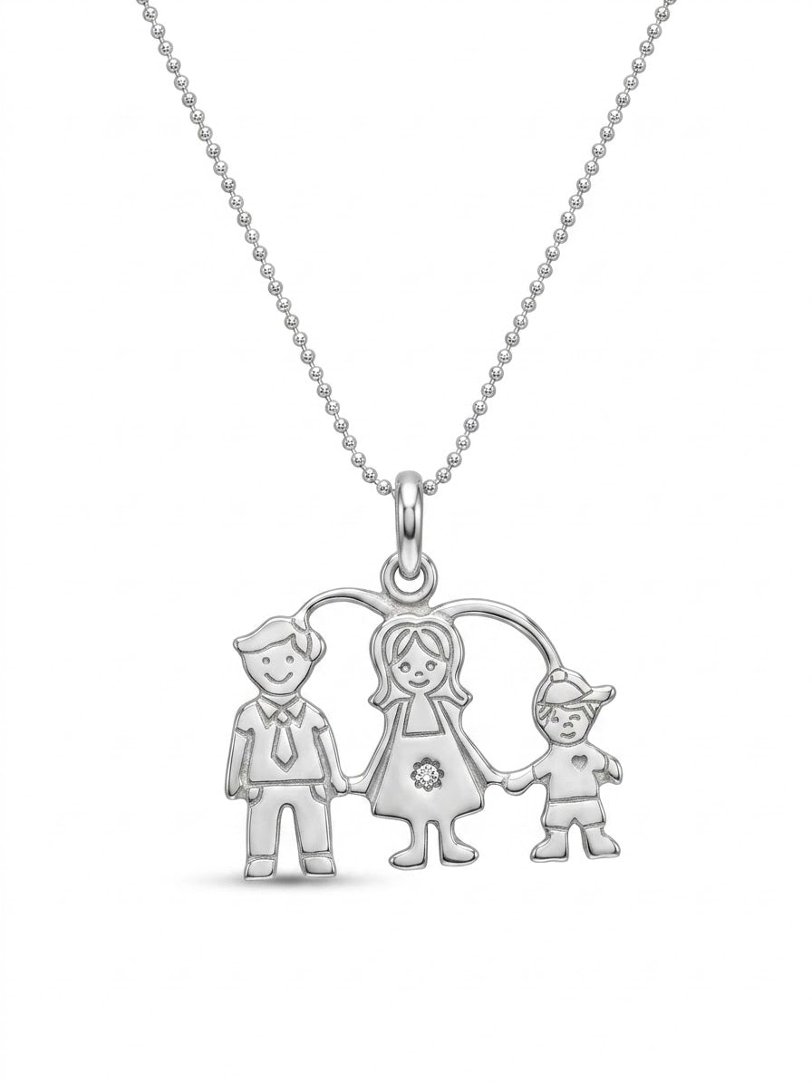 COLLAR DE PLATA FAMILIA