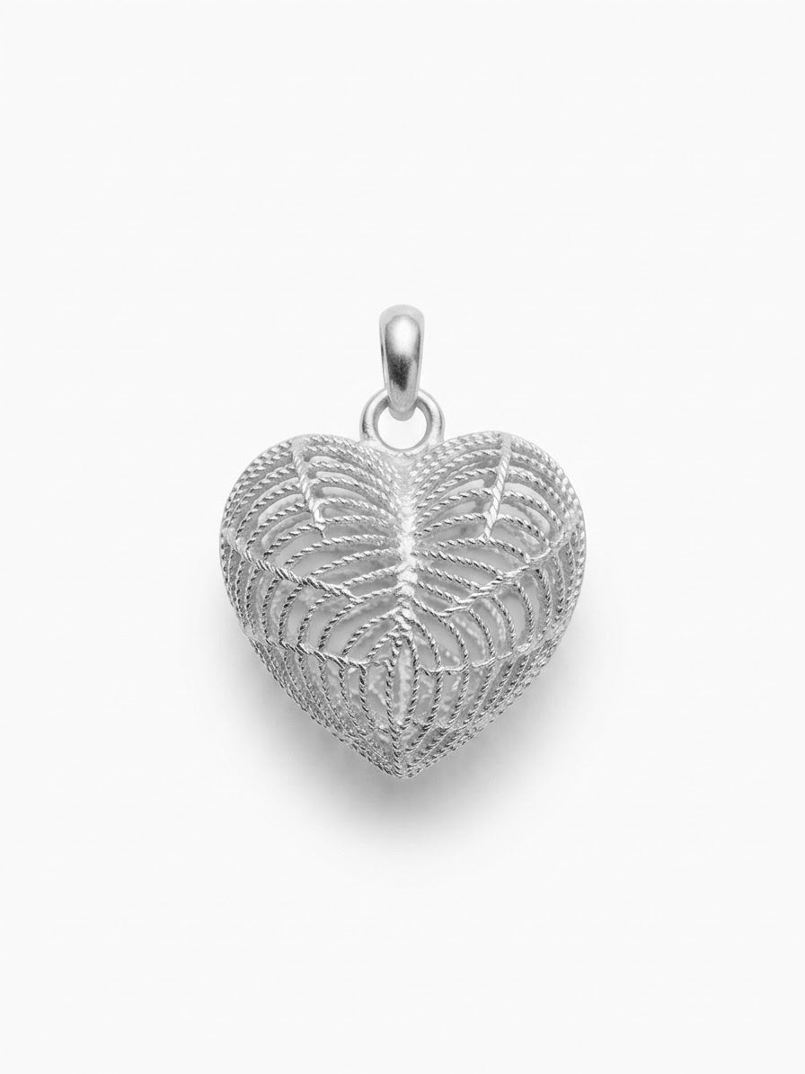COLLAR DE PLATA CORAZÓN FILIGRANA