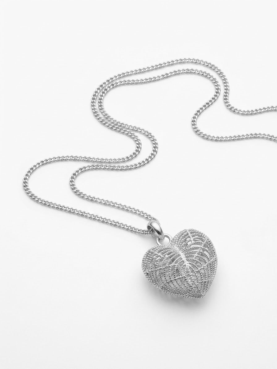COLLAR DE PLATA CORAZÓN FILIGRANA