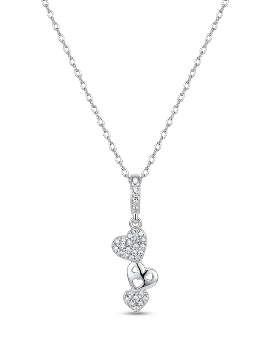 COLLAR DE PLATA CORAZÓN