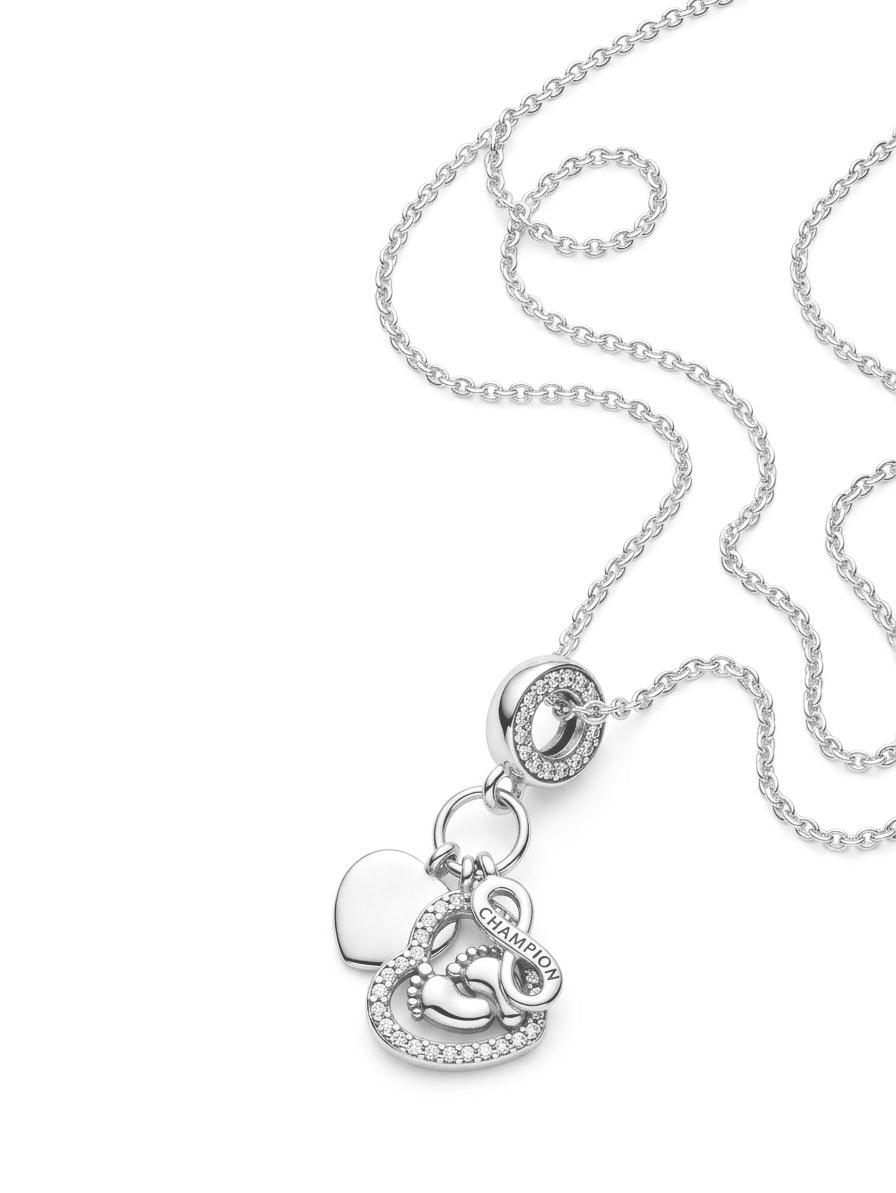 COLLAR DE PLATA CON DIJES PARA BEBÉ