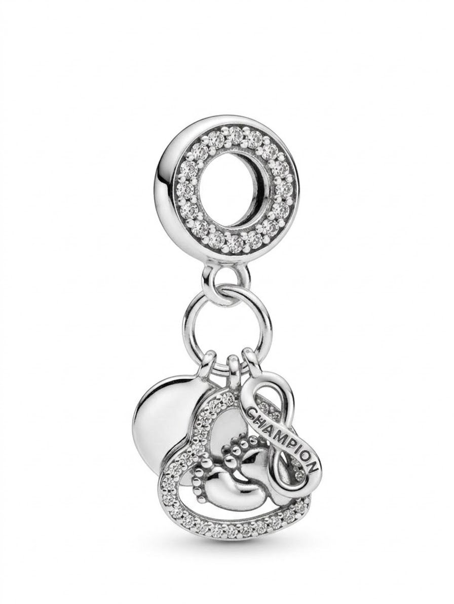 COLLAR DE PLATA CON DIJES PARA BEBÉ