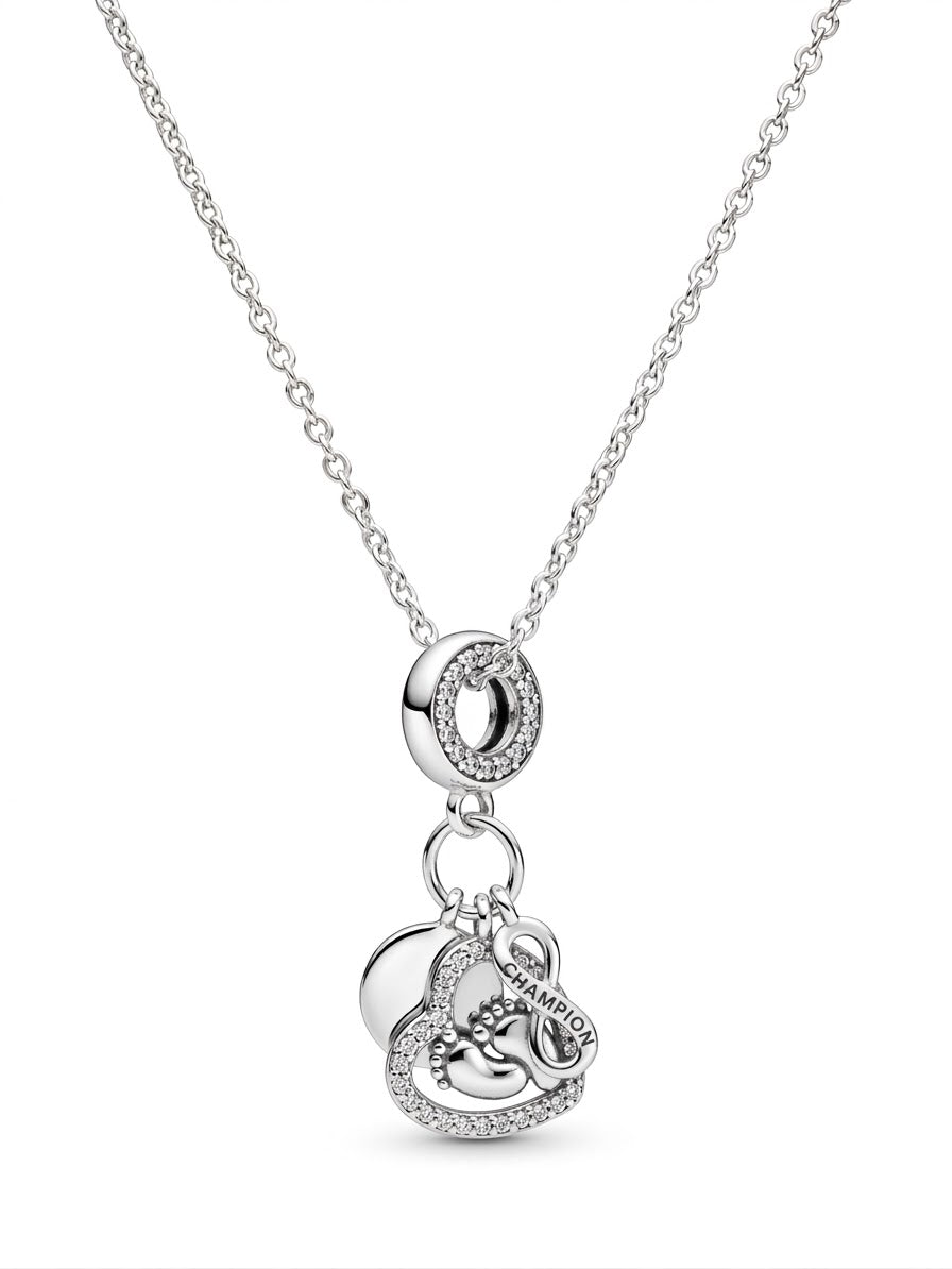 COLLAR DE PLATA CON DIJES PARA BEBÉ