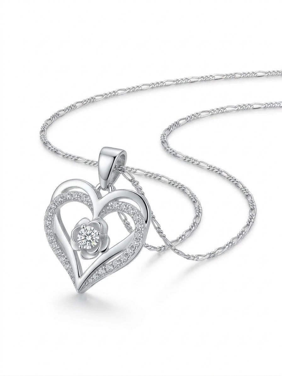 COLLAR DE PLATA CORAZÓN