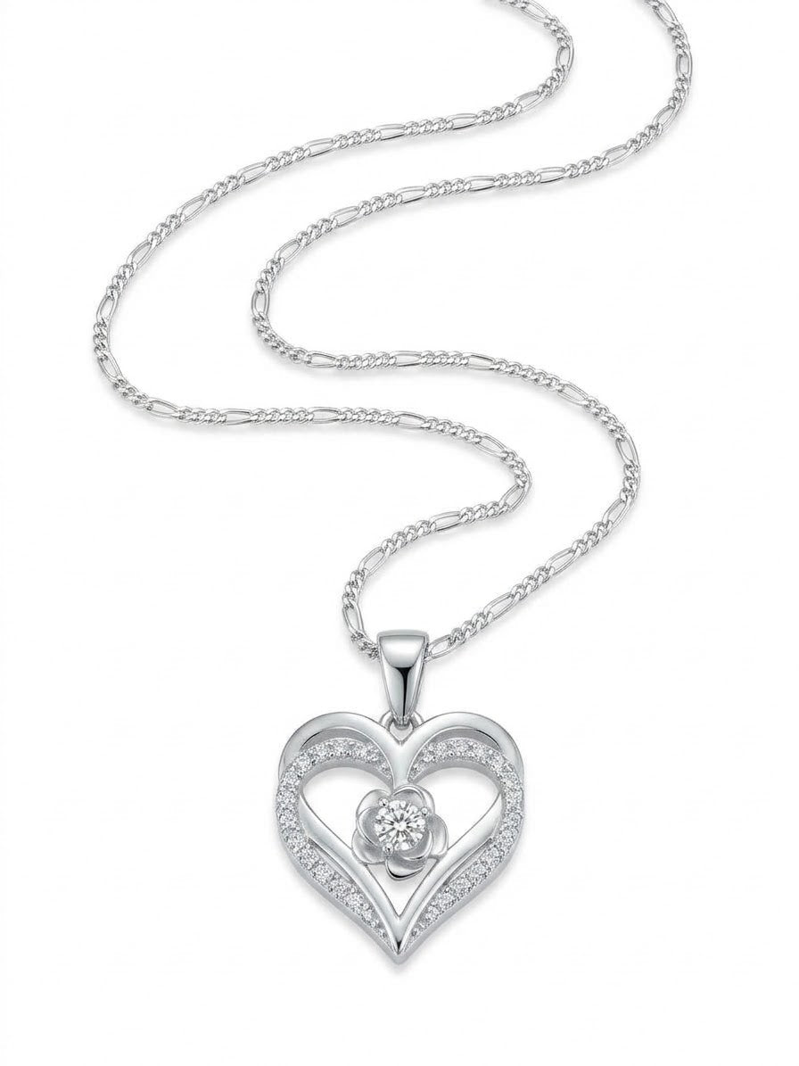 COLLAR DE PLATA CORAZÓN