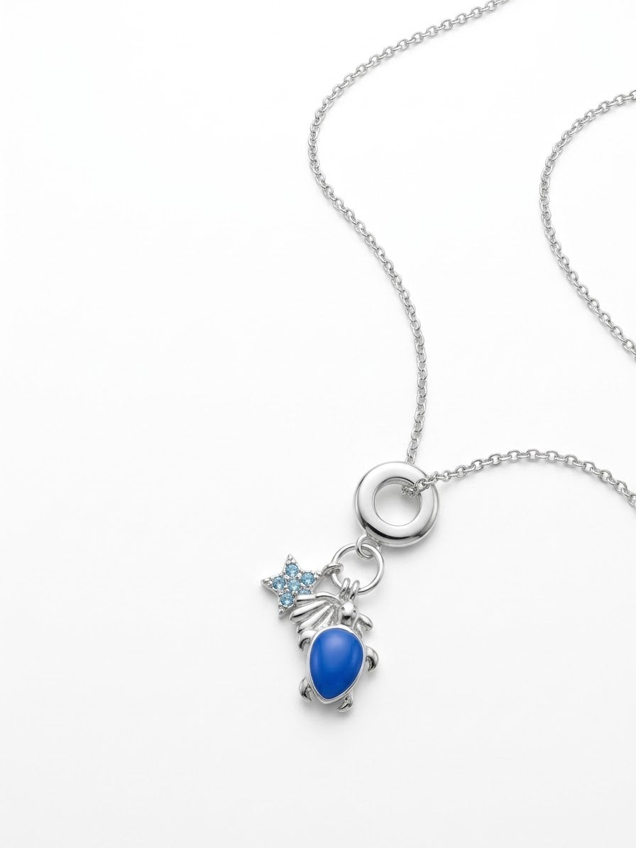 COLLAR DE PLATA MARINO