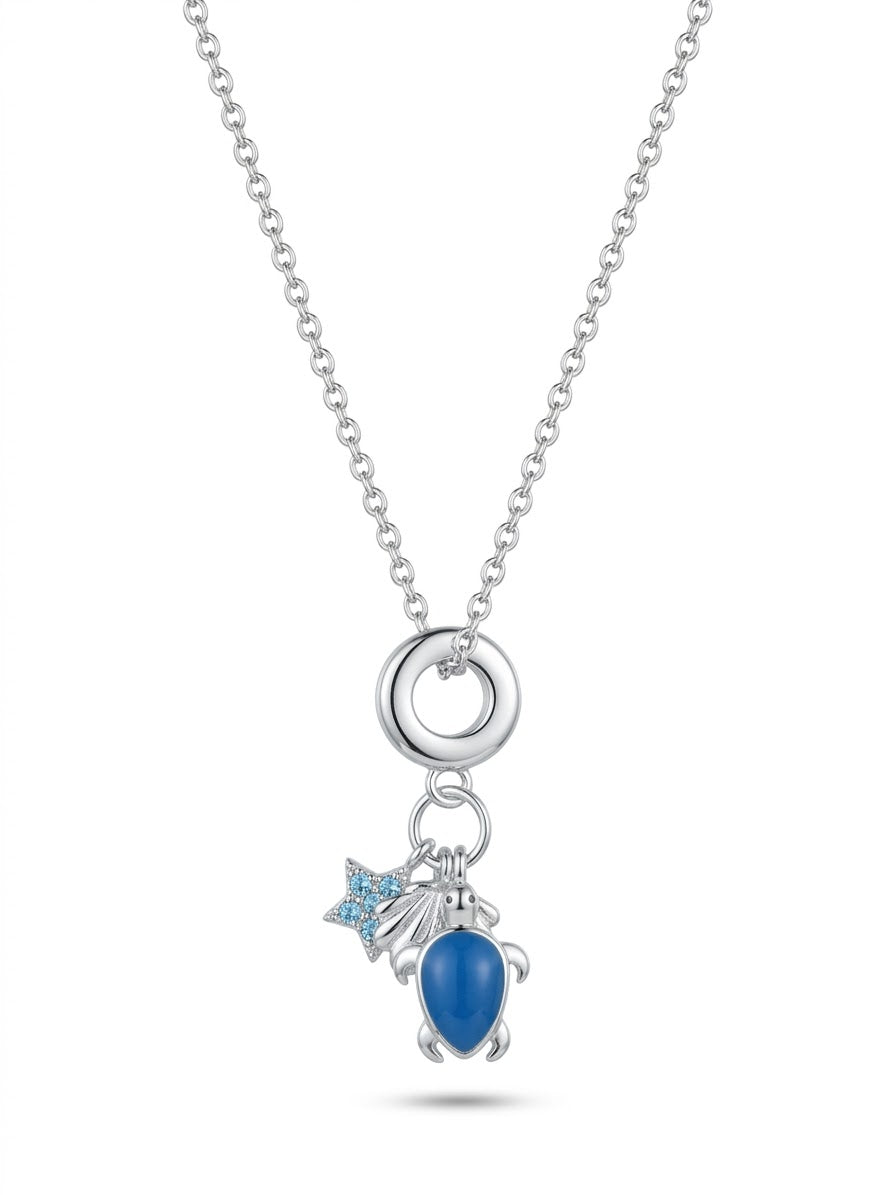 COLLAR DE PLATA MARINO