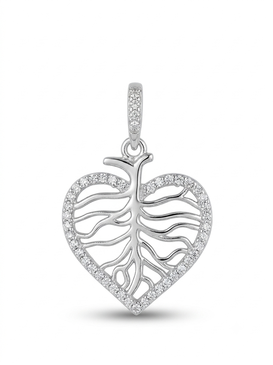 COLLAR DE PLATA CORAZÓN