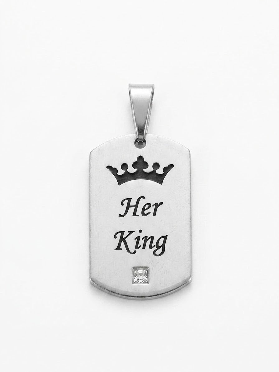 COLLAR DE PLATA PARA PAREJA (PERSONALIZABLE)