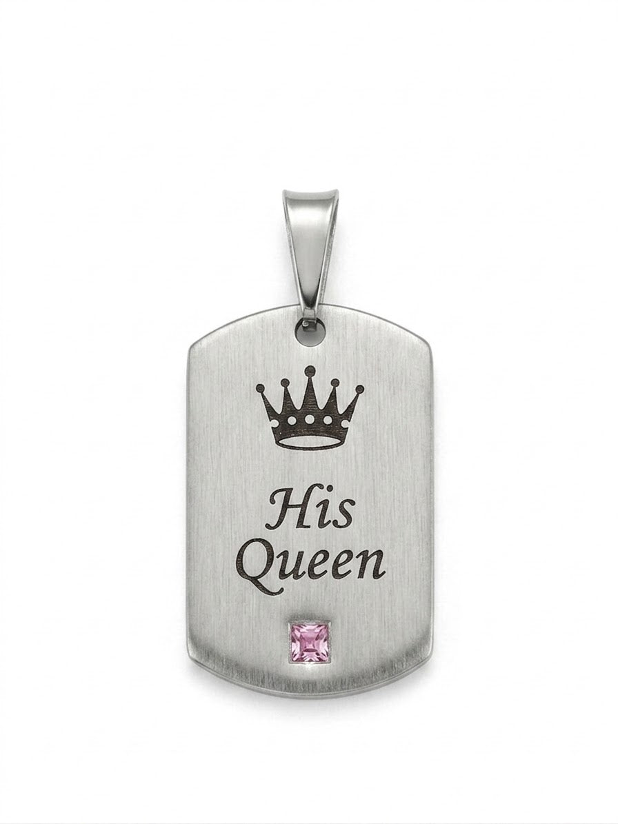 COLLAR DE PLATA PARA PAREJA (PERSONALIZABLE)