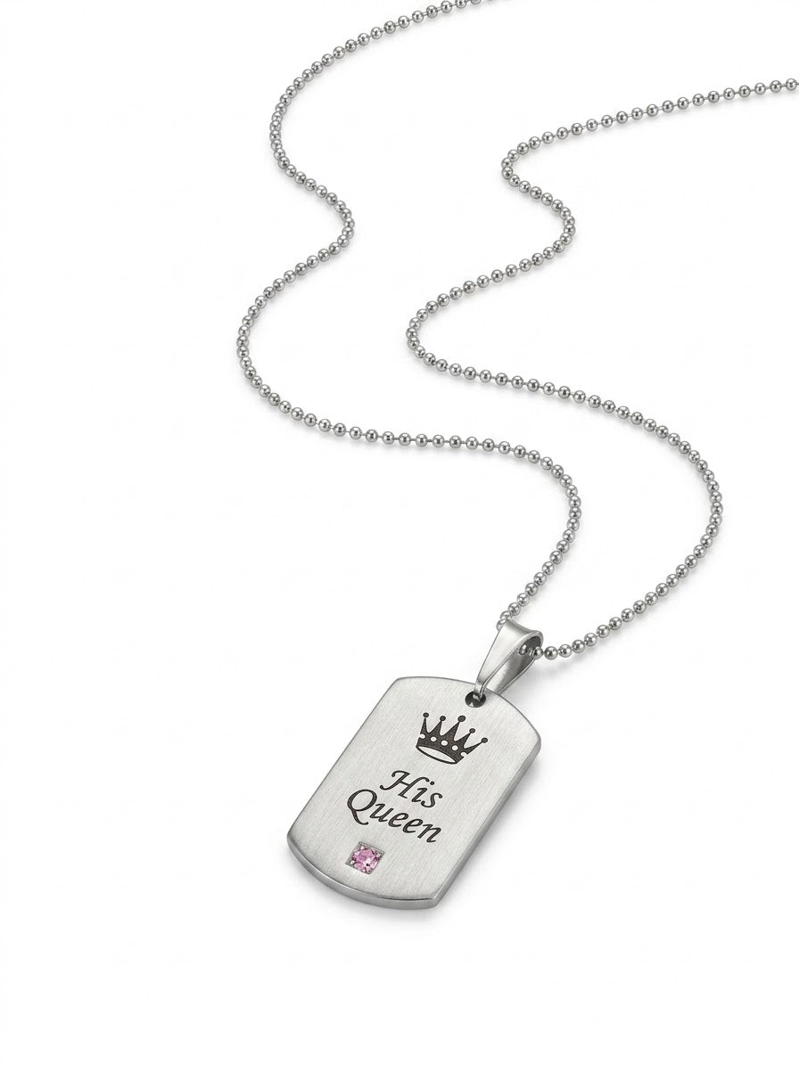 COLLAR DE PLATA PARA PAREJA (PERSONALIZABLE)