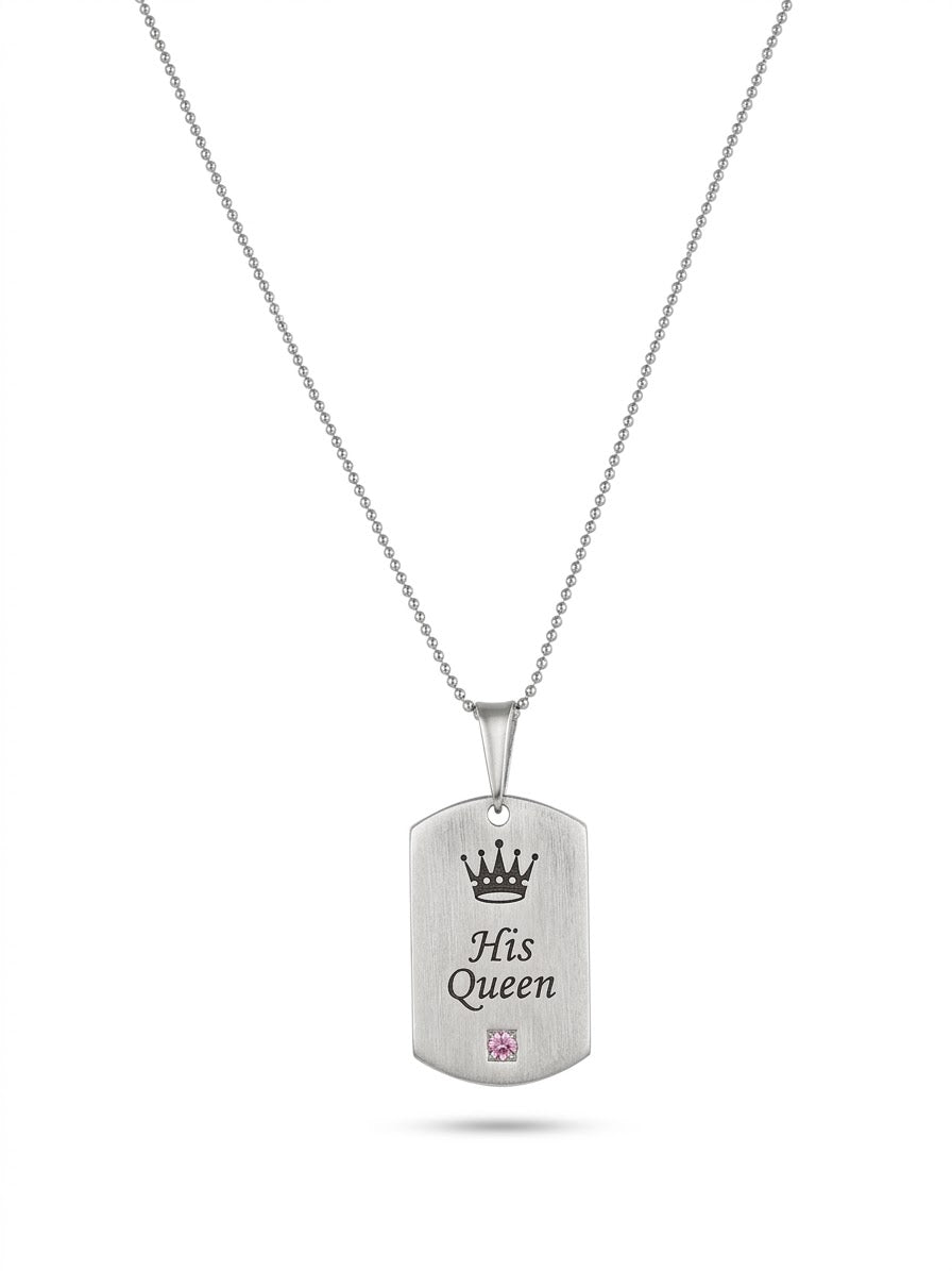COLLAR DE PLATA PARA PAREJA (PERSONALIZABLE)