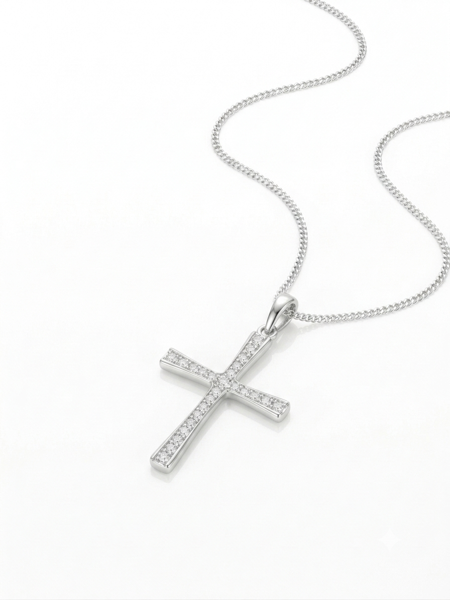 COLLAR DE PLATA CRUZ