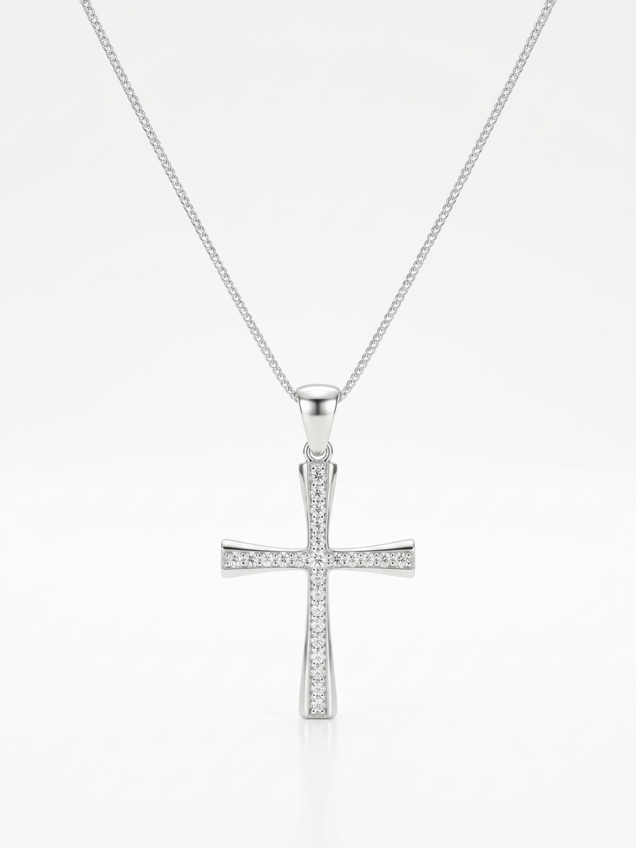 COLLAR DE PLATA CRUZ