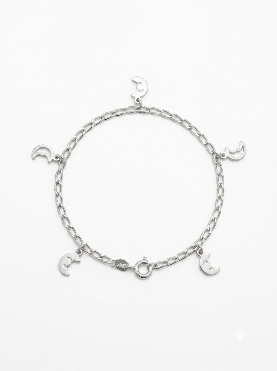 PULSERA DE PLATA FEMENINA LUNA
