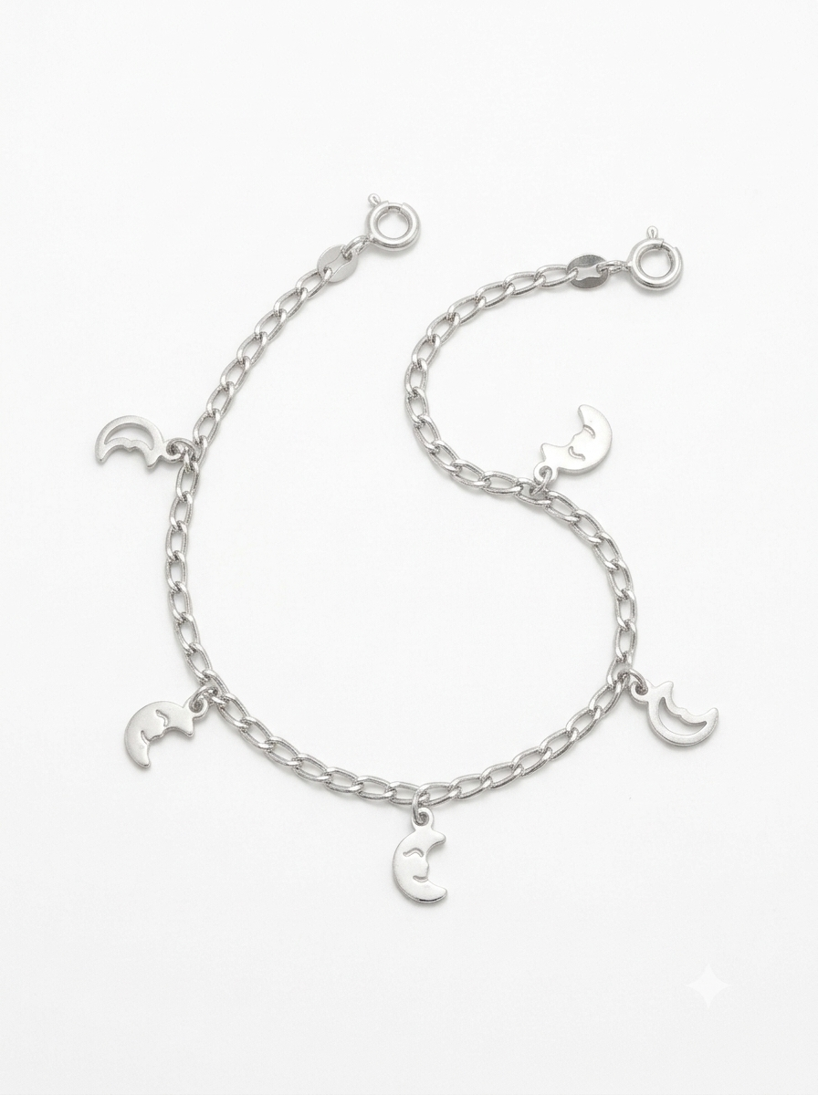 PULSERA DE PLATA FEMENINA LUNA