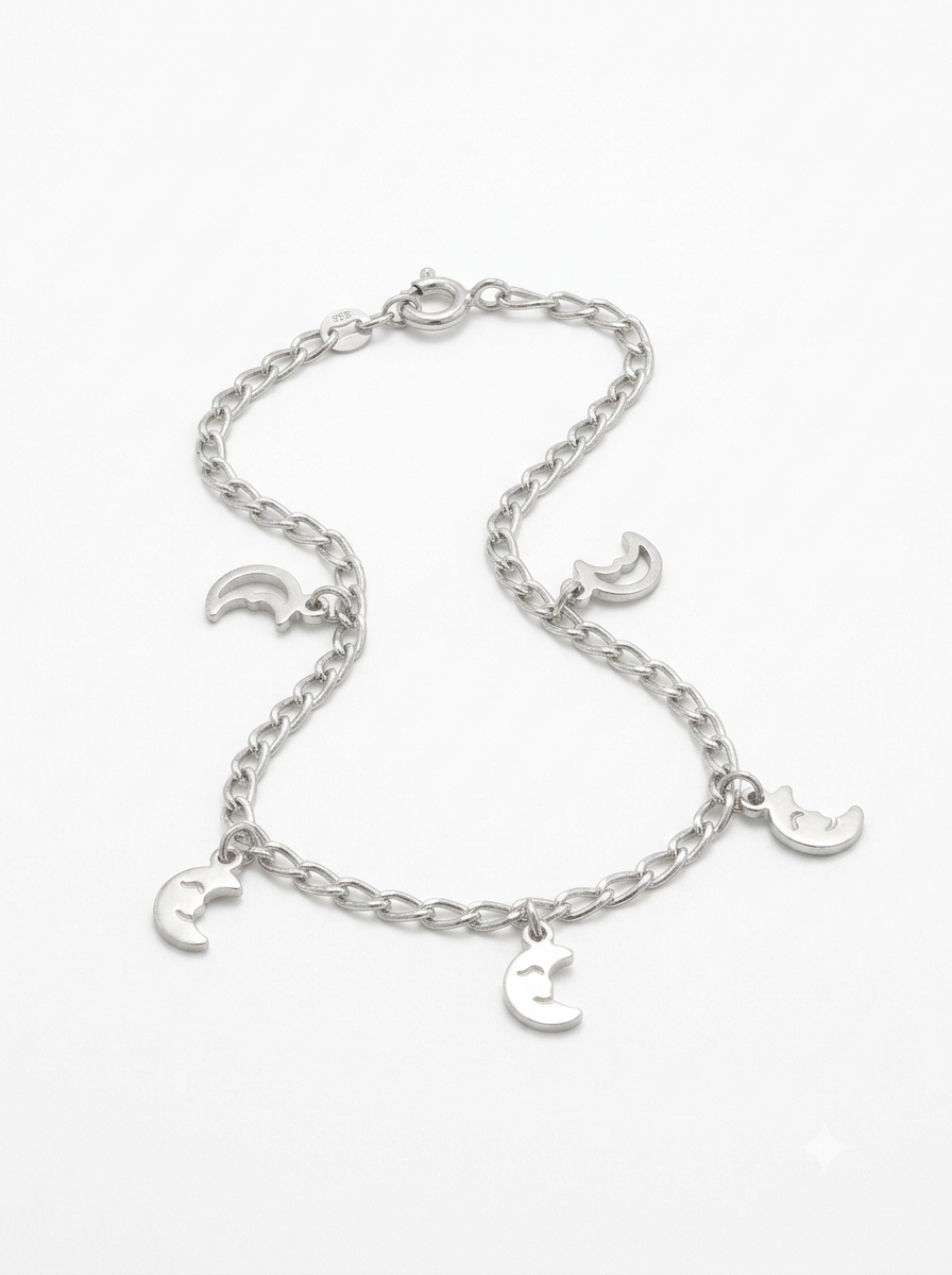 PULSERA DE PLATA FEMENINA LUNA
