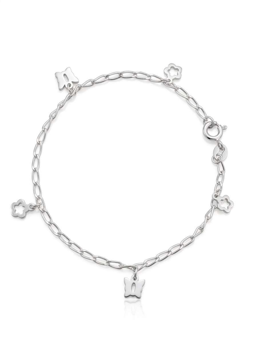 PULSERA DE PLATA MARIPOSAS