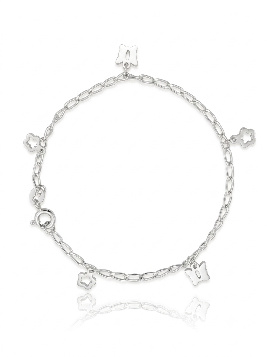 PULSERA DE PLATA MARIPOSAS