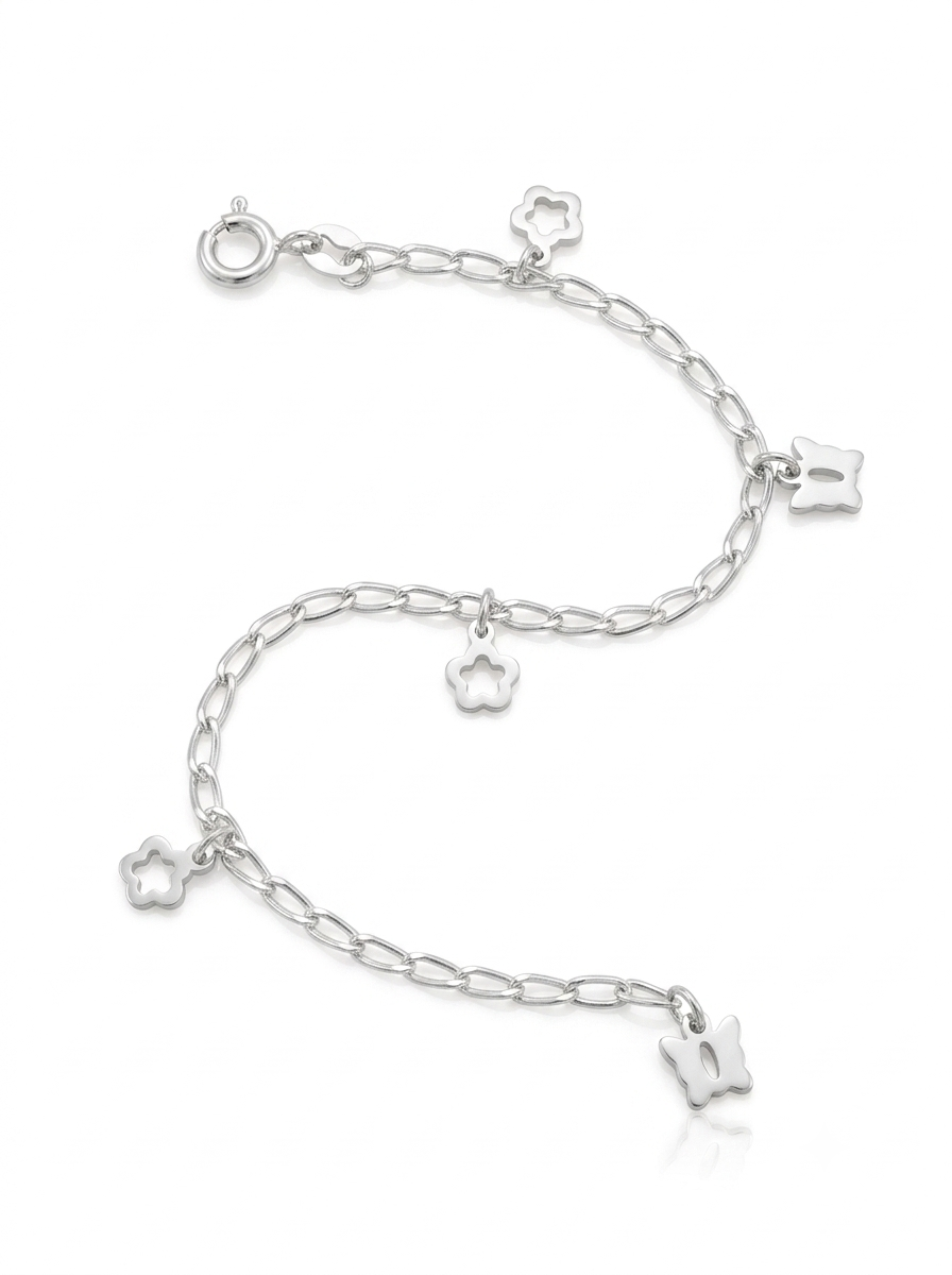 PULSERA DE PLATA MARIPOSAS