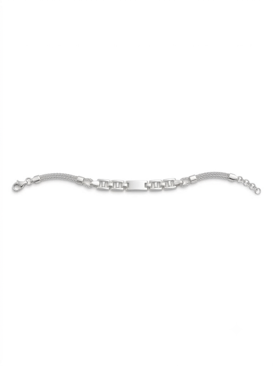 PULSERA DE PLATA FEMENINA MODERNA
