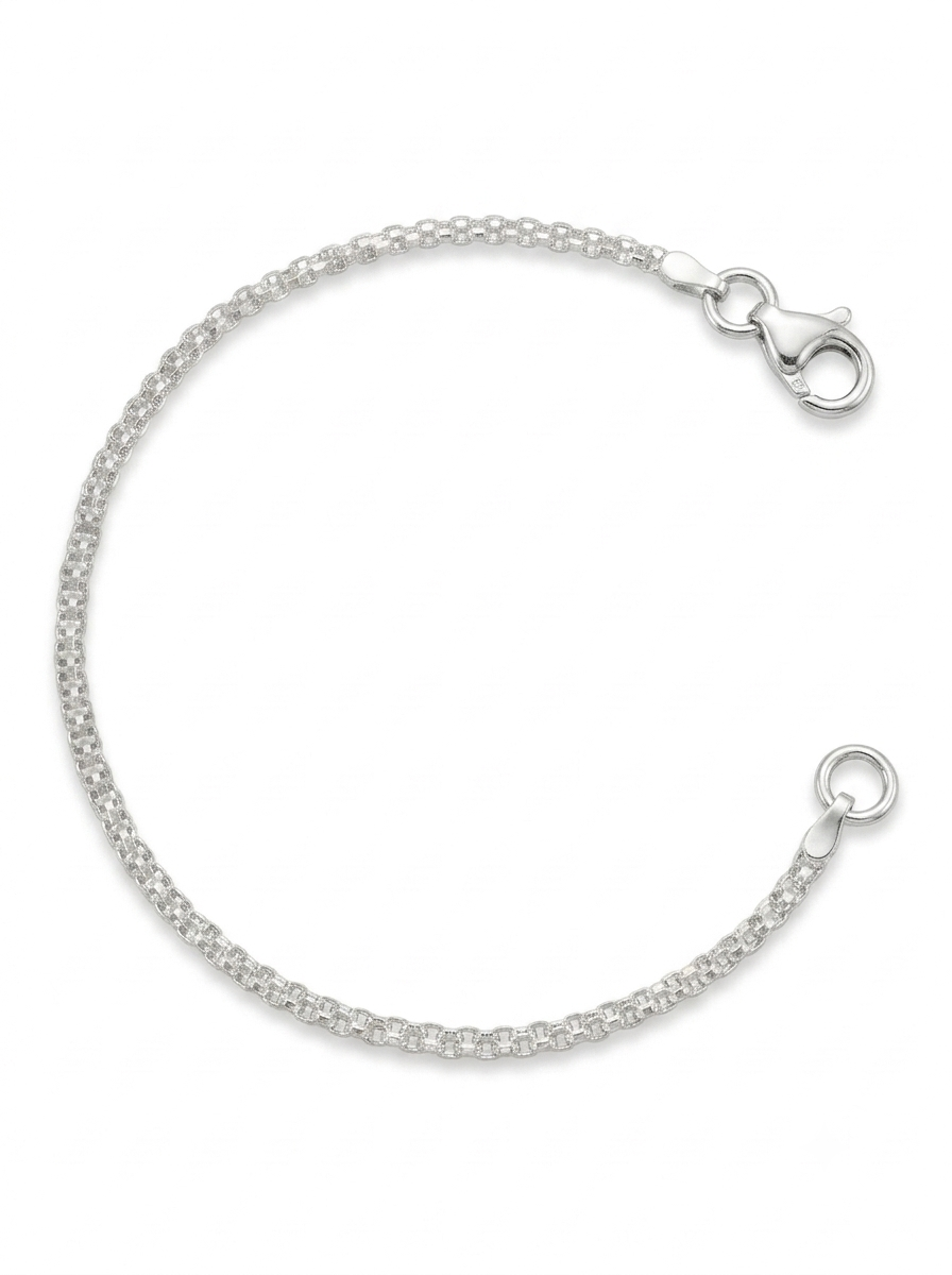 PULSERA DE PLATA FEMENINA TEJIDO CHINO