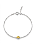 PULSERA FEMENINA DE PLATA PUNTO DE LUZ AMARILLO