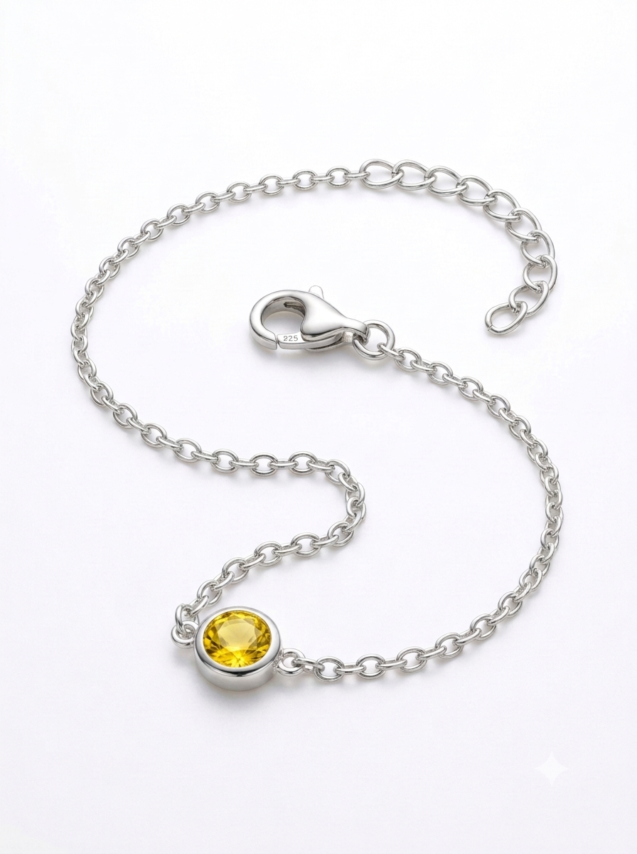 PULSERA FEMENINA PUNTO DE LUZ AMARILLO