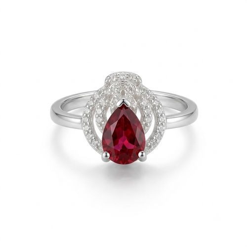 ANILLO DE PLATA CORTE GOTA VINO