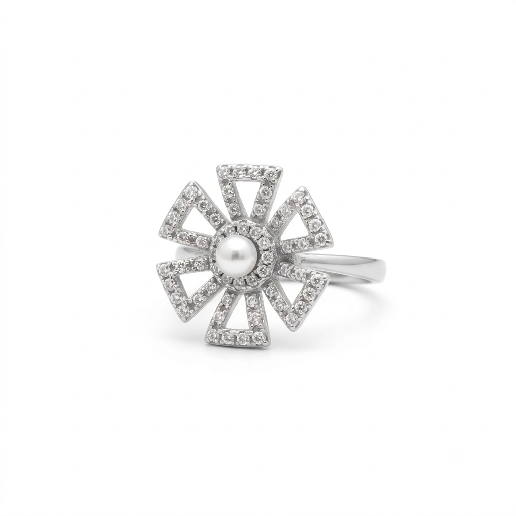 ANILLO DE PLATA PERLA