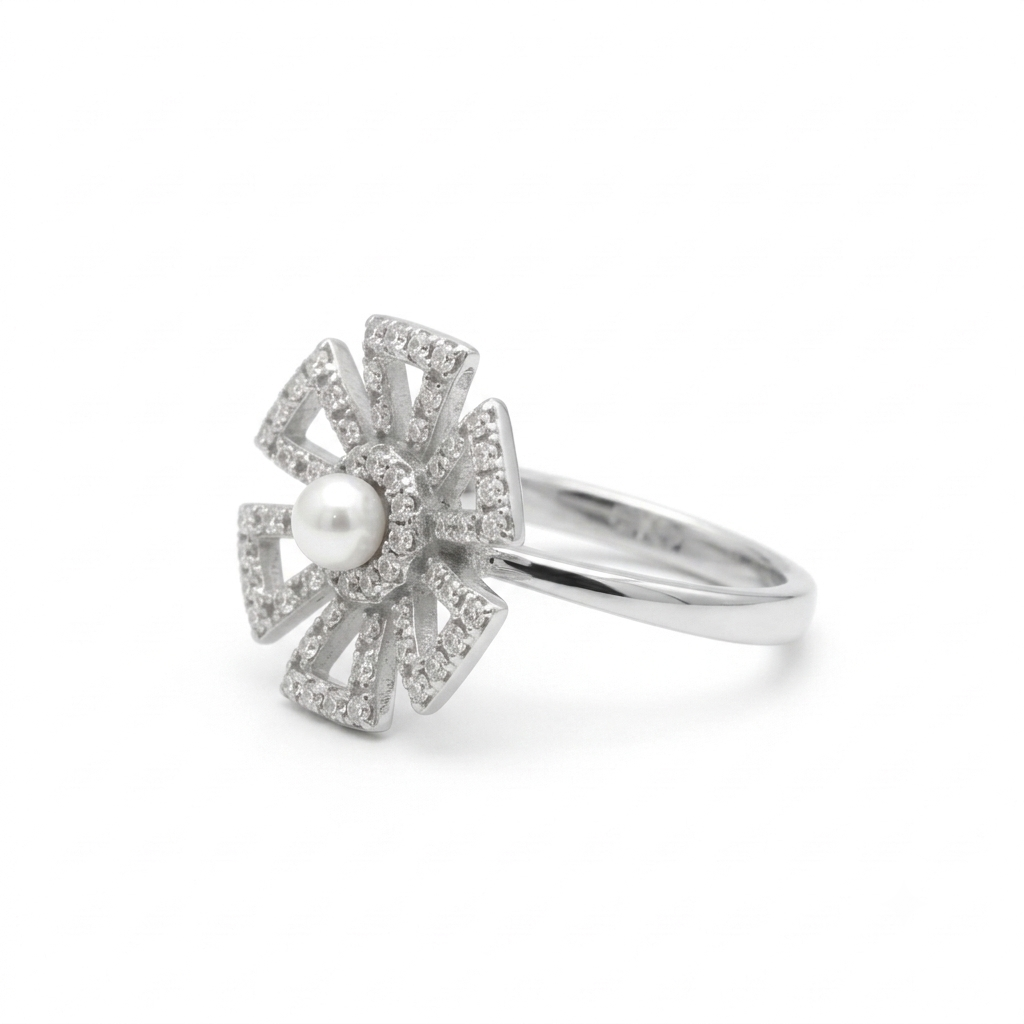 ANILLO DE PLATA PERLA