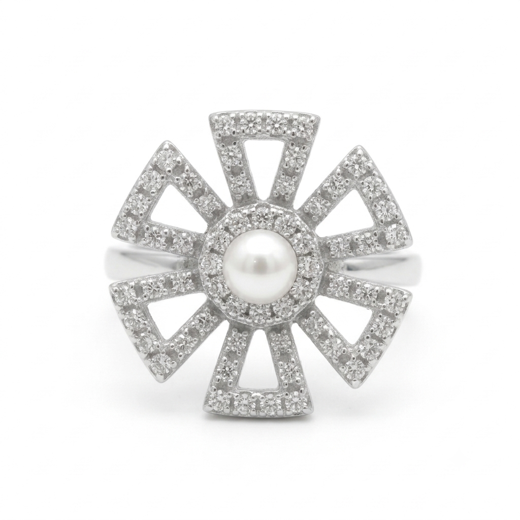 ANILLO DE PLATA PERLA