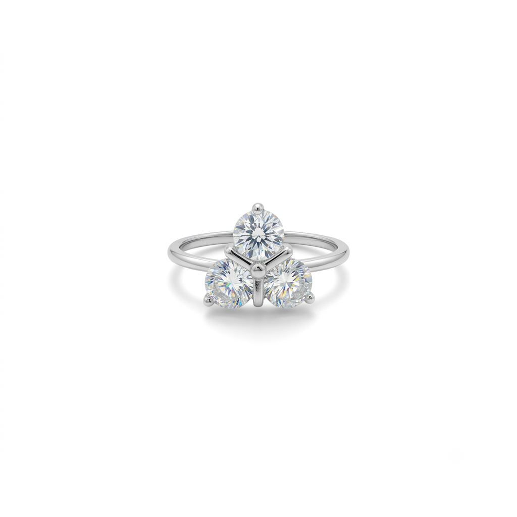 ANILLO DE PLATA 950 CIRCON BLANCO