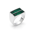 ANILLO DE PLATA ESTERLINA VERDE