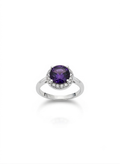 ANILLO DE PLATA MORADO