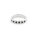 ANILLO DE PLATA CIRCONES NEGROS